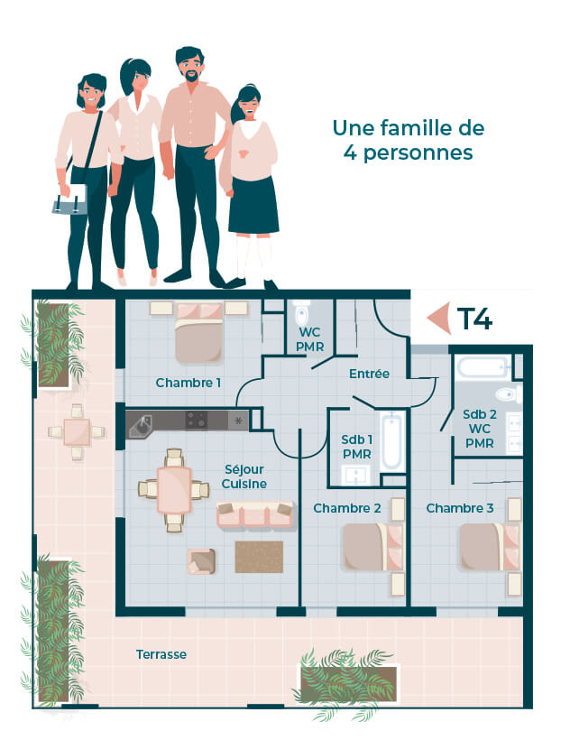 Appartement evolutif mode de vie transformable T4 copie